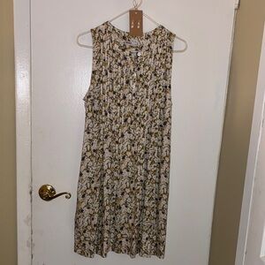 Bundle of Sonoma Floral Print Midi Dress and gorgeous white dangle earrings